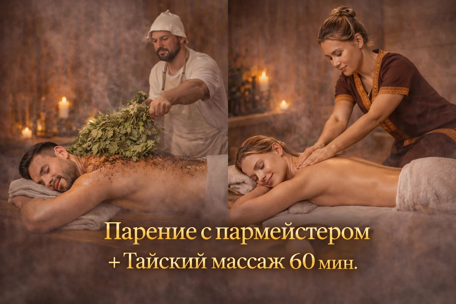 Парение + Массаж